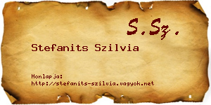 Stefanits Szilvia névjegykártya