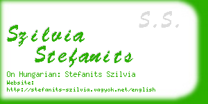 szilvia stefanits business card